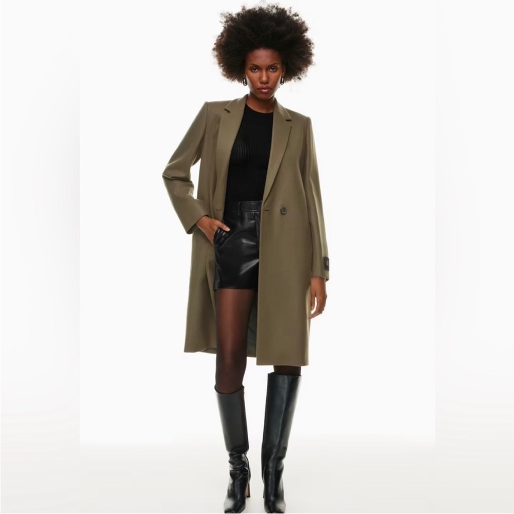 Olive Green Wool Coat Aritzia